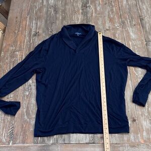 Peter Millar Deep Blue V-Neck Sweater